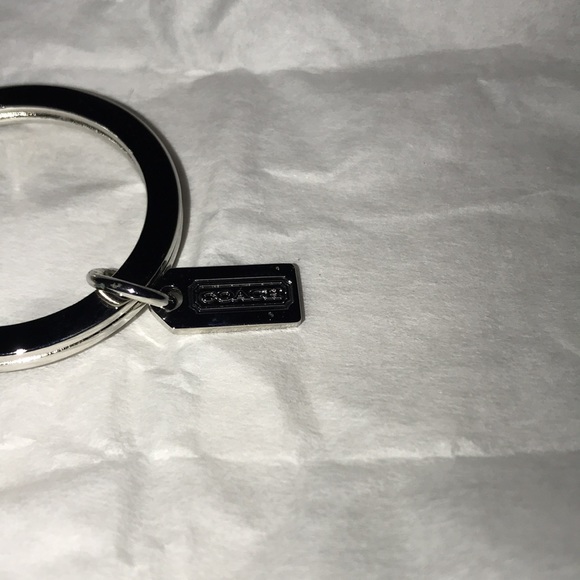 Coach Heart Script Crystal Pink Key Fob Keychain - Picture 3 of 5